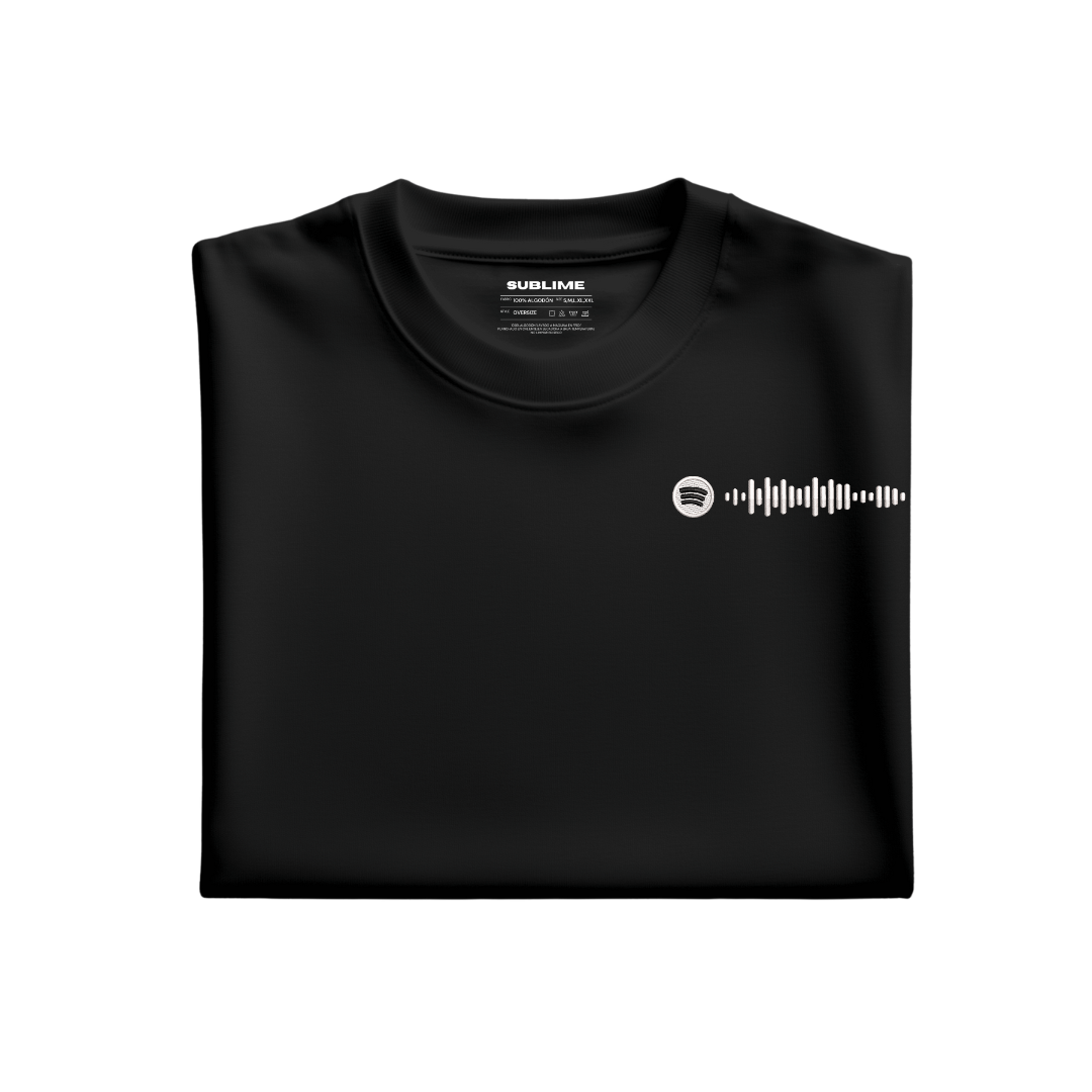 Camiseta Codigo Spotify Negro