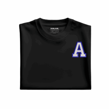 Camiseta Inicial College Negro