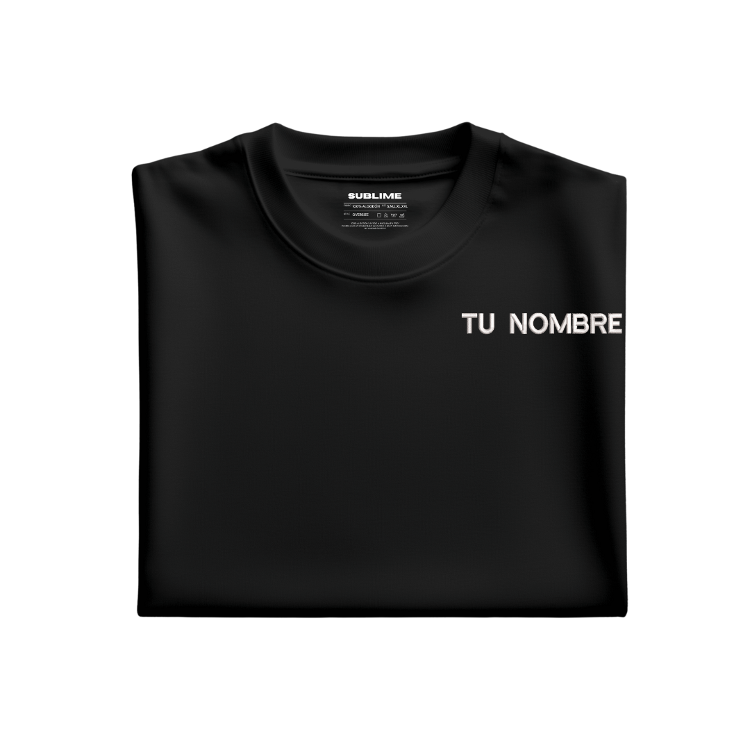Camiseta Tu Nombre Negro Camiseta Tu Nombre Negro