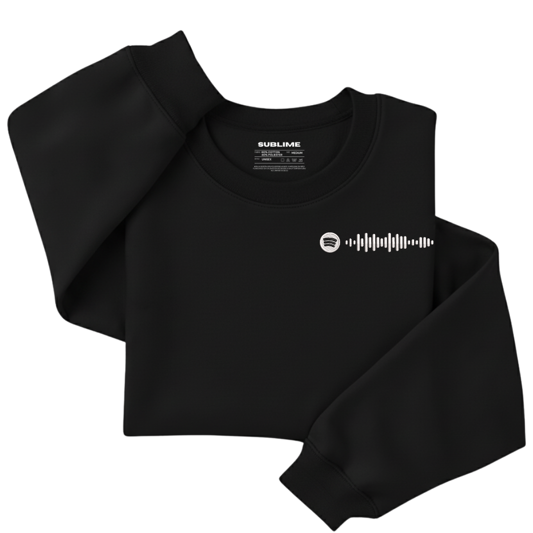 Sudadera Codigo Spotify Negra