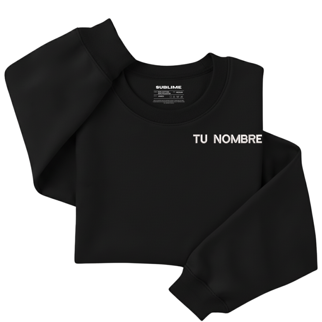 Sudadera Tu Nombre Negra